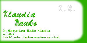 klaudia mauks business card